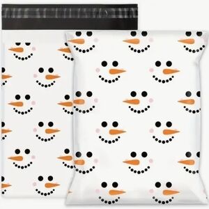 5 For $5! (If You Bundle) Snowman Design Poly Mailers (10 By 13in) NWOT